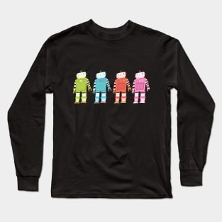 Cute Robots Long Sleeve T-Shirt